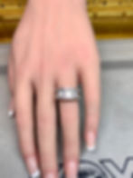 Thumbnail: Estate Platinum Large Baguette Round Diamond 3 Row Wide Band Cocktail Ring Sz 7 