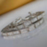 Estate 14K White Gold Princess Cut Diamond Narrow Line Tennis Bracelet 5.25ct 7”