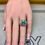 Thumbnail: Vintage 1940’s Platinum Baguette Round Diamond Emerald Cocktail Ring 3.54ctw