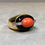 Thumbnail: Vintage Italian 18K Yellow Gold Coral Cabochon Onyx Diamond Cocktail Ring Sz 6.5