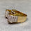 Thumbnail: Estate 2.66ctw Princess & Pavé Round Diamond Cocktail Ring 18K Yellow Gold G VS1