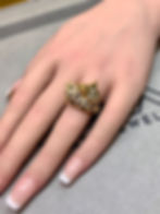 Thumbnail: Estate Roberto Legnazzi 18K Gold Diamond Leopard Italian Bypass Cocktail Ring