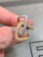 Thumbnail: Effy 14K Two Tone Large Interlocking Diamond Ring Sz 6.75