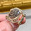 Thumbnail: Estate 18K Yellow Gold 8.55ct Gray Rose Cut Diamond Scroll Cocktail Ring GIA