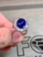 Thumbnail: Estate Untreated 7.68ct Burmese Star Sapphire Diamond Platinum Cocktail Ring GIA