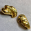 Thumbnail: Vintage Henry Dunay 18K Yellow Gold Hammered Omega Back Huggie Designer Earrings