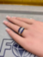 Thumbnail: Bez Ambar 18K Quadrillion Diamond Vivid Blue Sapphire Illusion Set Cocktail Ring