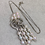 Thumbnail: Estate Platinum Pearl Baguette Round Diamond Brooch Pendant Necklace 4ctw    