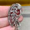 Thumbnail: Vintage 1950’s Platinum Baguette Marquise Diamond Paisley Leaf Brooch 7ctw