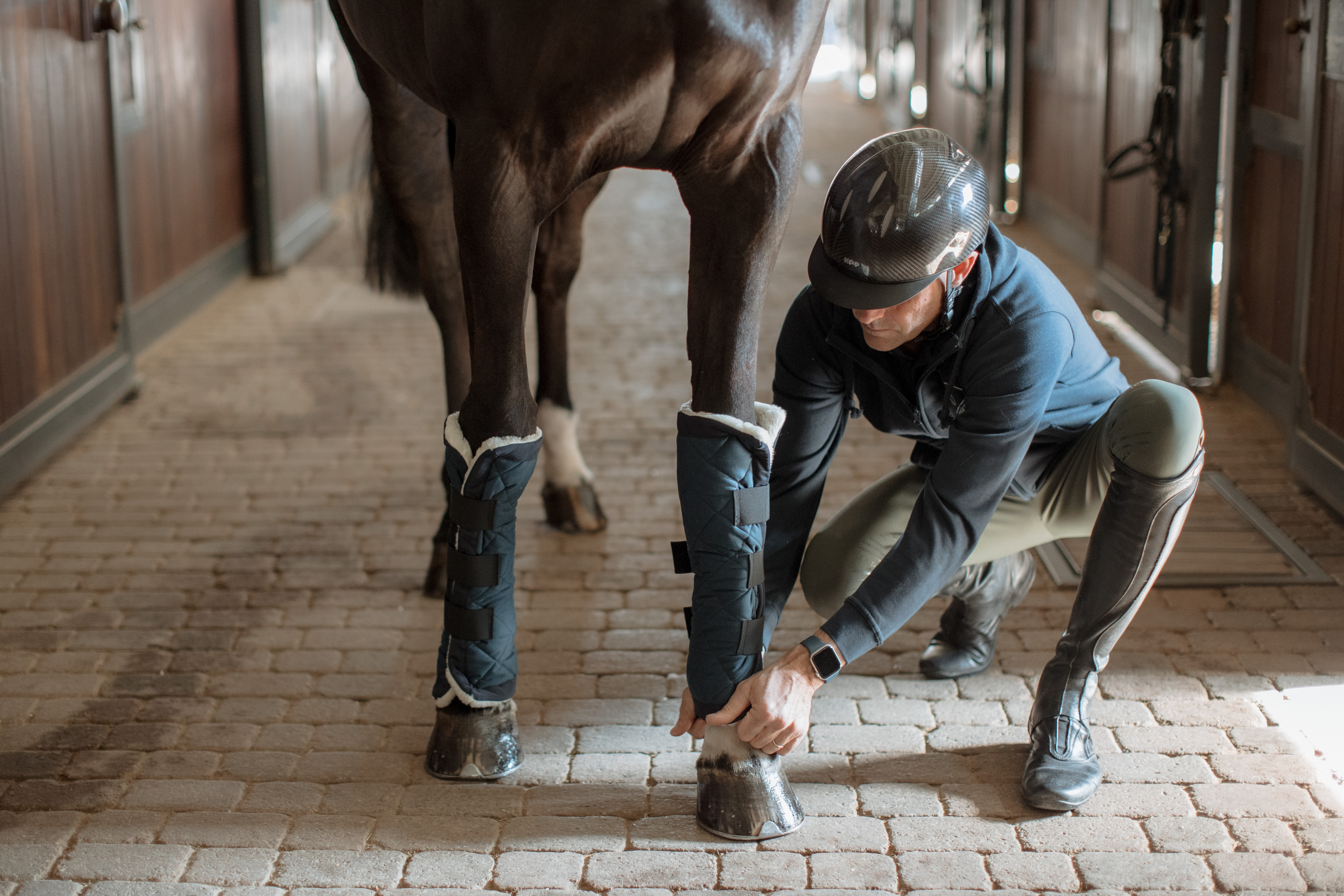 Gambaletti terapeutici di Bio-Ceramica LoveHorses sul cavallo