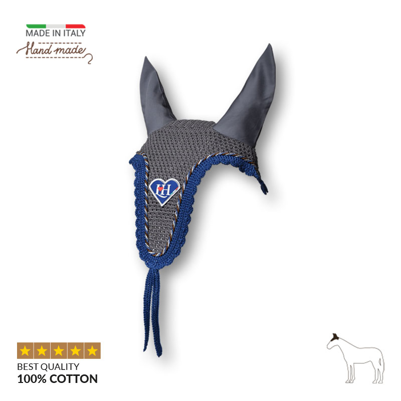 Cuffietta LoveHorses fatta a mano ad uncinetto modello "long"