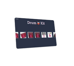 An interactive drum game where the player can use the keyboard or click on the screen to play drum sounds. The game uses simple DOM-manipulation and event-listeners to play sounds.