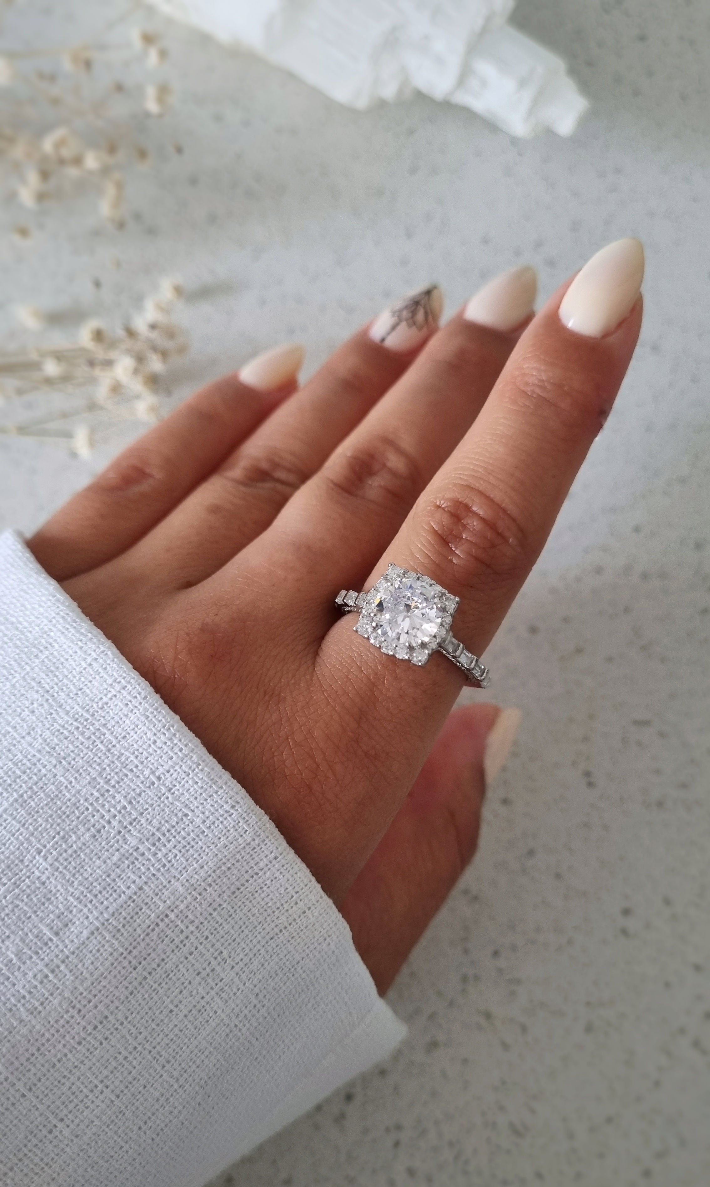 טבעת סוליטר יוקרתית 