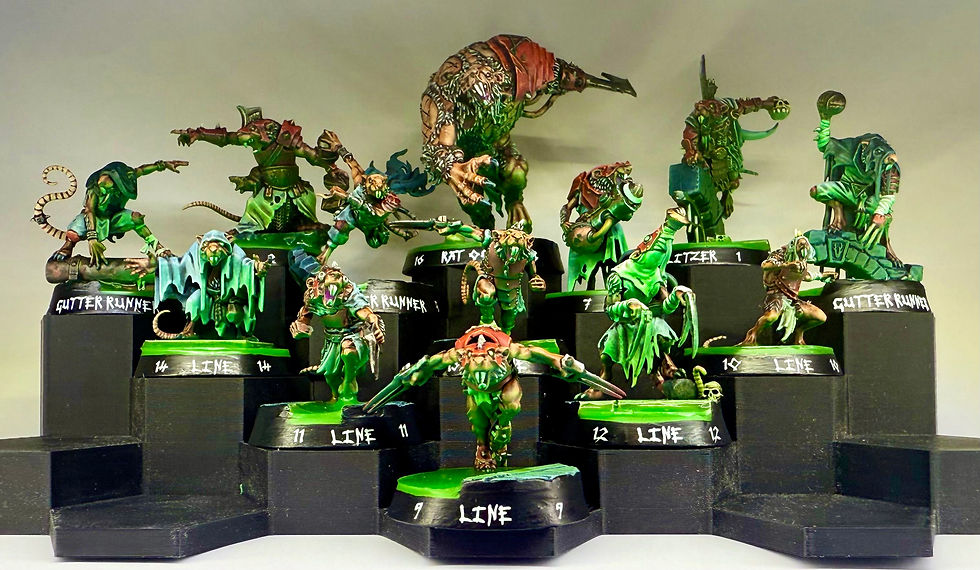 Amsfeld, Best Painted Skaven team channeling their inner Splinter from TMNT!