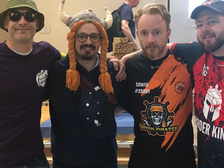 L:R Eurobowl Captains at UKTC IX from Italy (Liam), France (Zahiko), Netherlands (Edwin) and Scotland (Purdindas)
