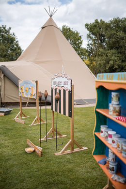 Coconut Shy, Hoopla, Tin Can Alley, Hook a Duck Wedding Games Hire at The Gardens, Yalding