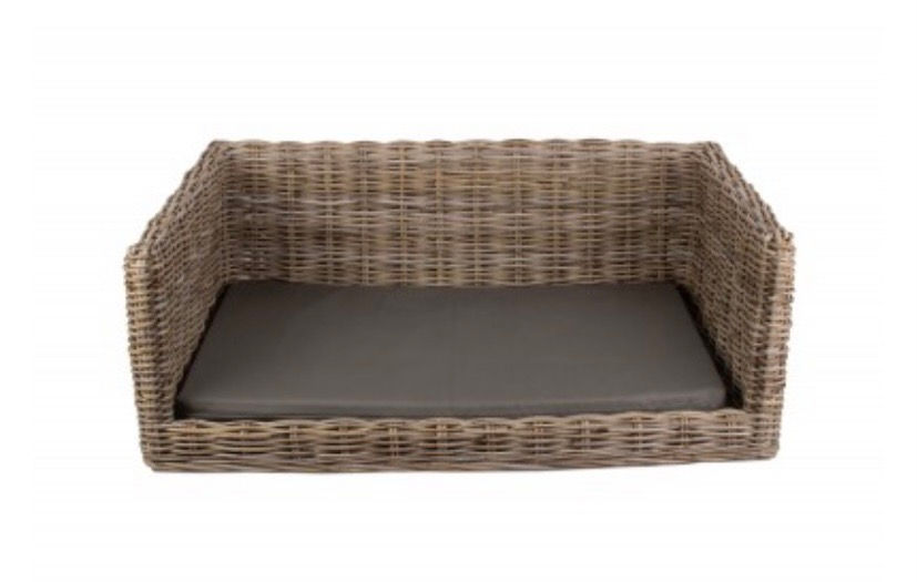 wicker dog bed