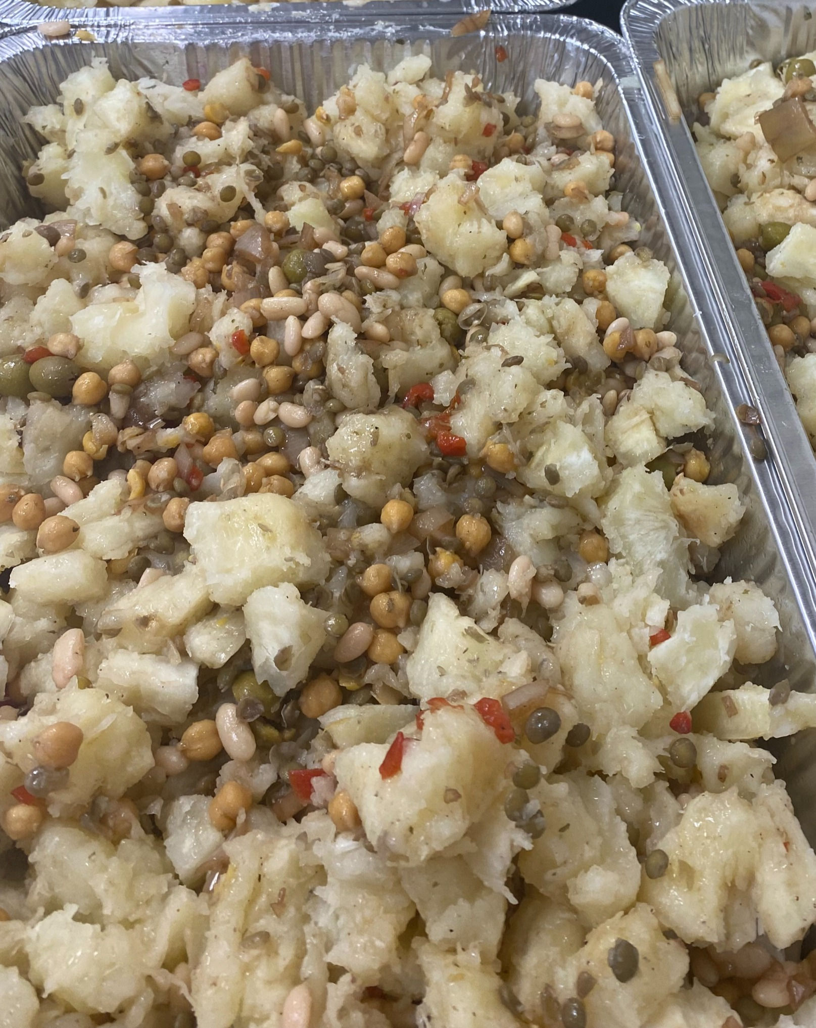 Yucca and Bean Salad Half Pan