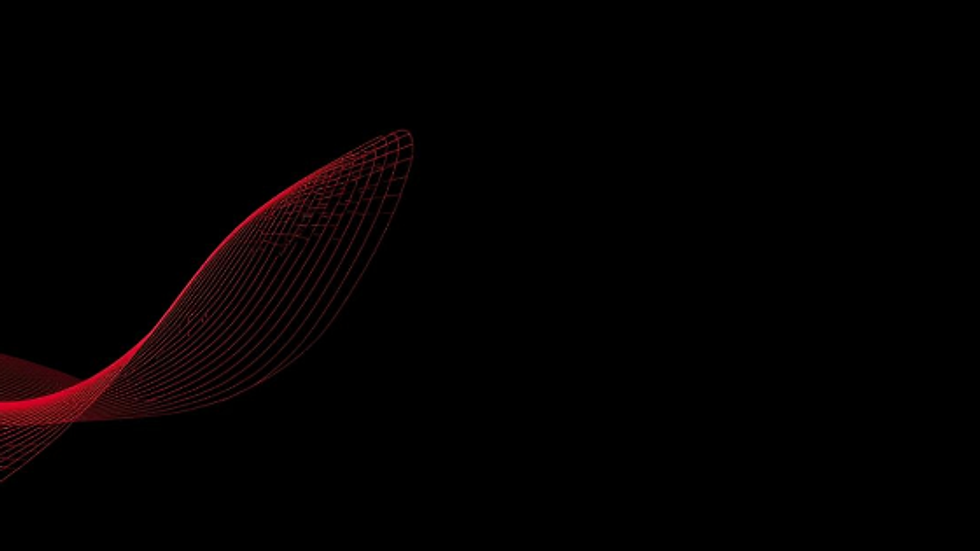 a red three dimensional hyperbola on a black background