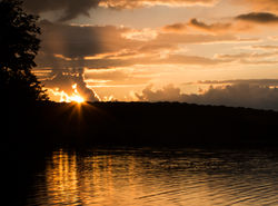 Sun Setting On Otter Lake