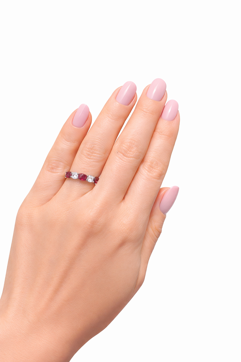 Miniatura: Aliança Rubi e brilhantes