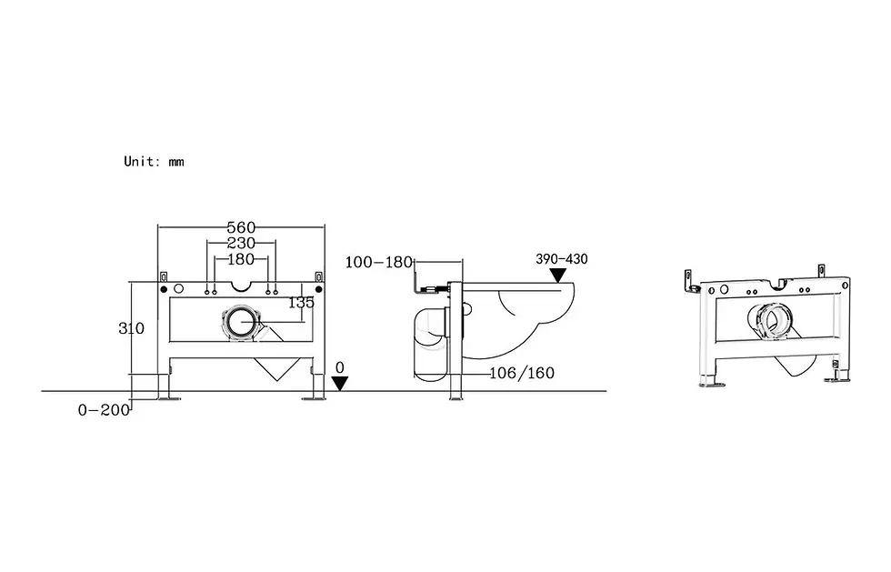 Thumbnail: Wall Hung WC Frame (exc. Cistern)