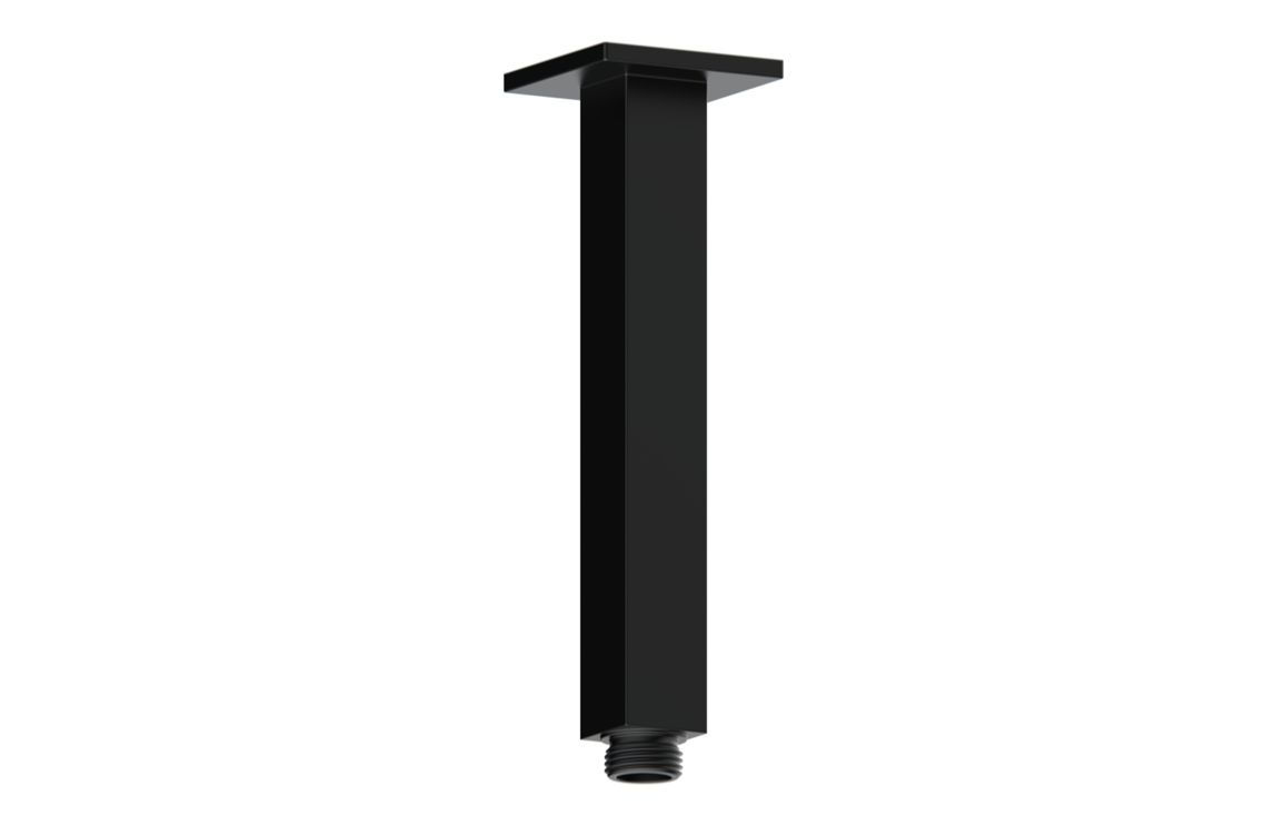 Castro 180mm Square Ceiling Arm - Matt Black