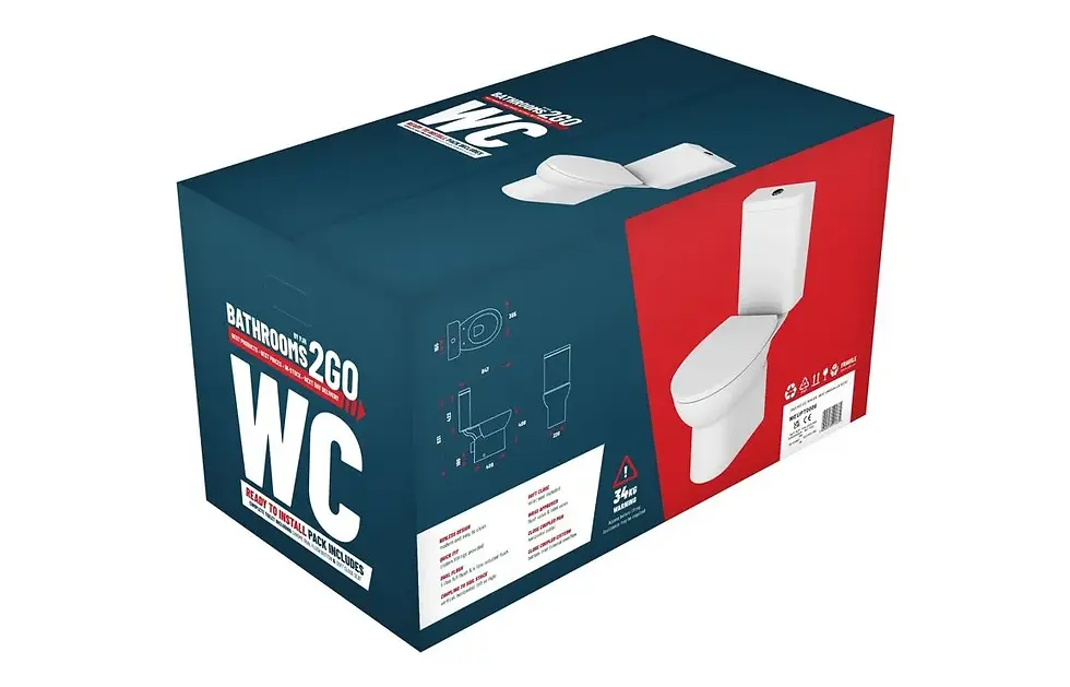 Thumbnail: //2Go Close Coupled Rimless WC & Soft Close Seat