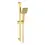Thumbnail: Square Slider Rail Kit & Single Mode Handset - Brushed Brass