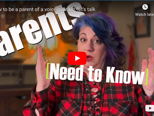 How to be a parent of a voice-over kid, let's talk.