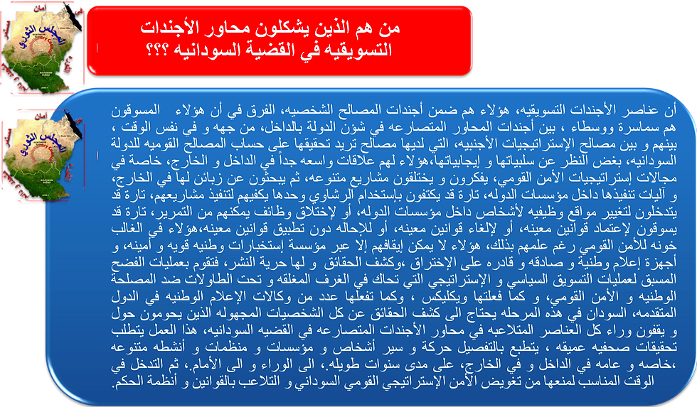 من هم الذين يشكلون محاور الأجندات التسوي