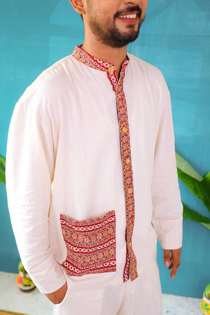 Shonkho Pradeep Men's Shacket - Image 4