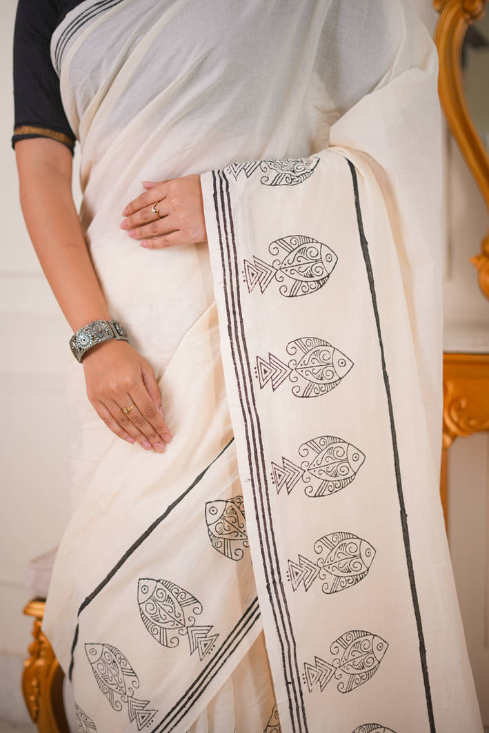 Motsho Konya Cotton Saree - Image 6