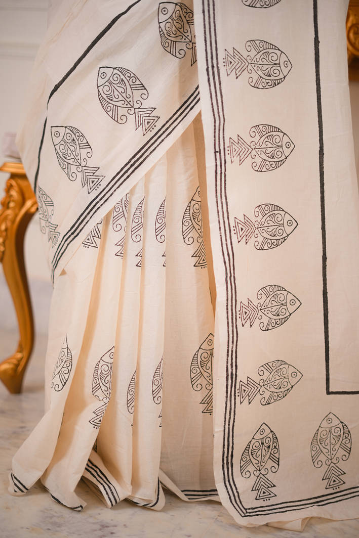 Motsho Konya Cotton Saree - Image 4