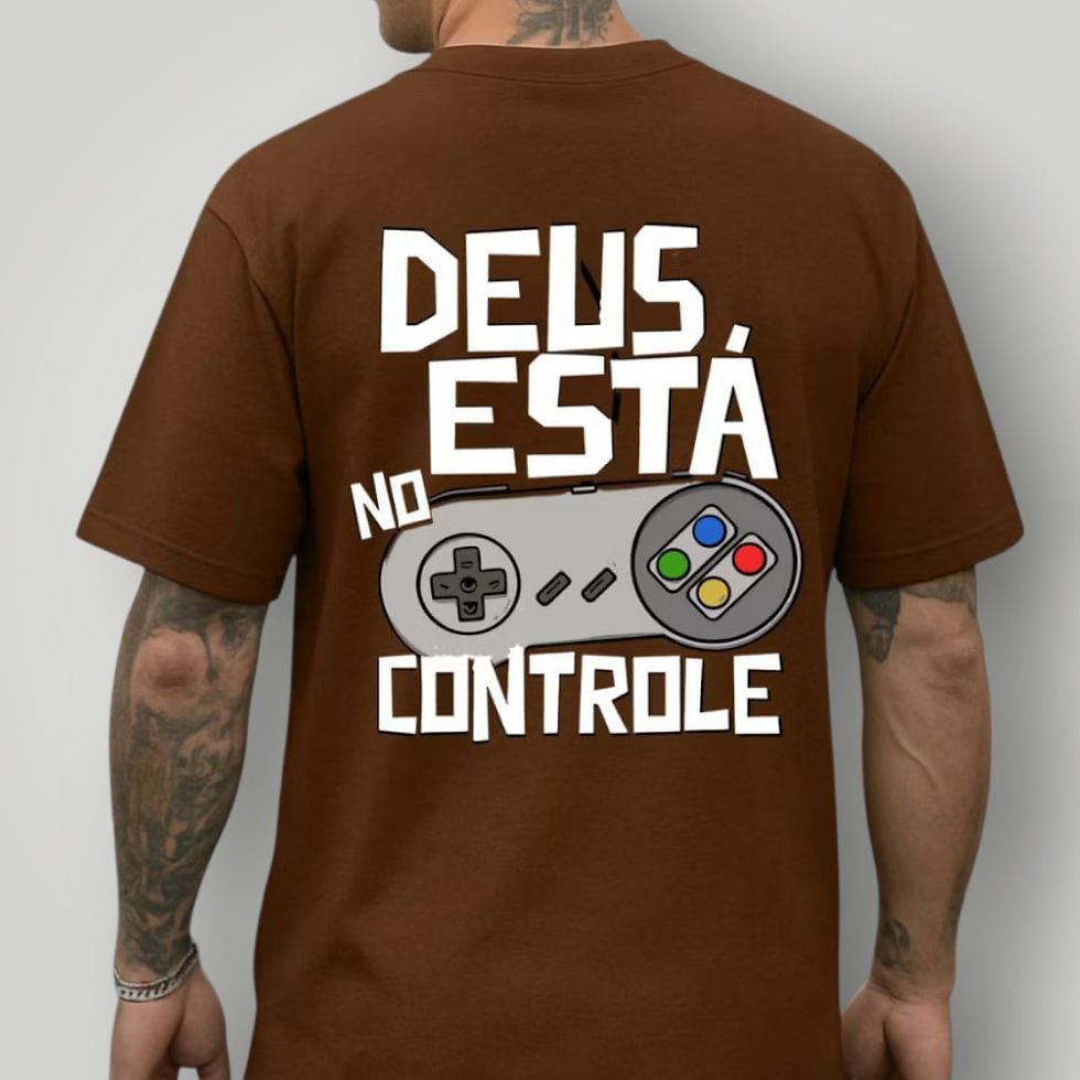 Miniatura: Camiseta Masculina Streetwear 100% Algodão| Estampada Deus no Controle Camisa 