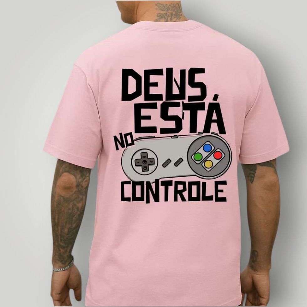 Miniatura: Camiseta Masculina Streetwear 100% Algodão| Estampada Deus no Controle Camisa 