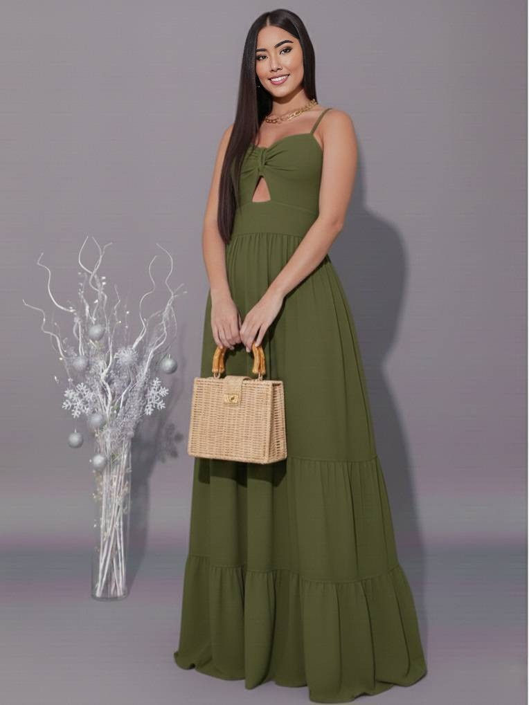 Miniatura: Vestido Longo Duna com Bojo • com forro • Feminino