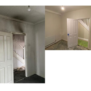 Hickenbuild: interior room with open door and staircase