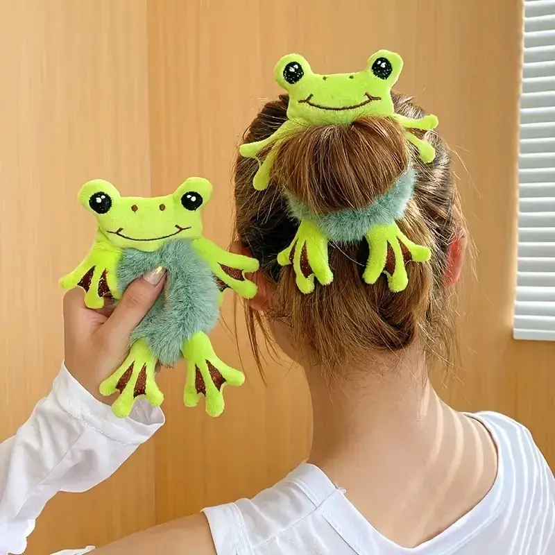Plush Animal Ponytail Holder