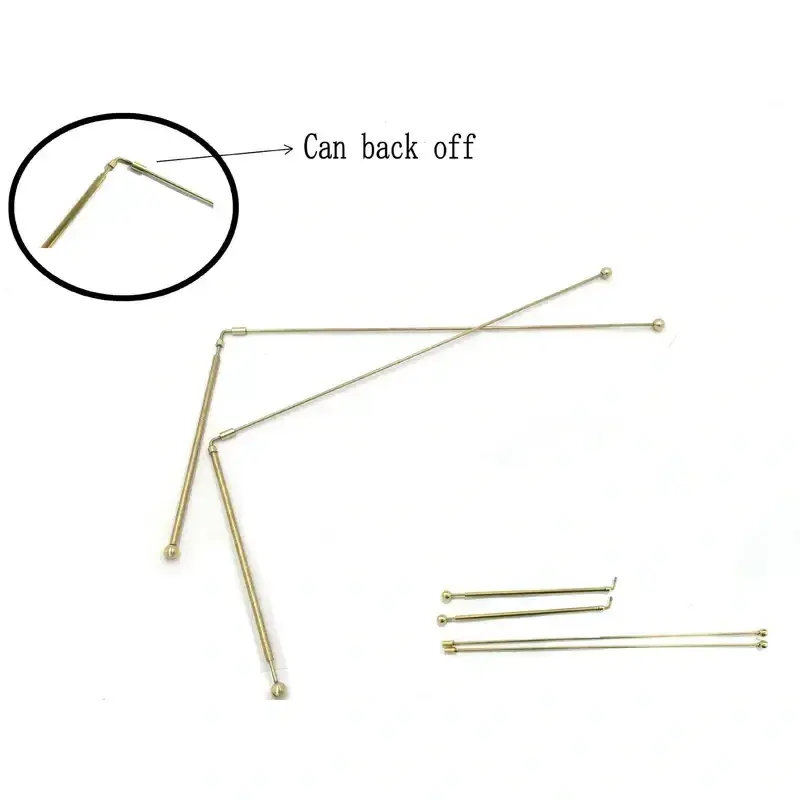 Thumbnail: Copper Dowsing Rod Set with Pendulum and Mat