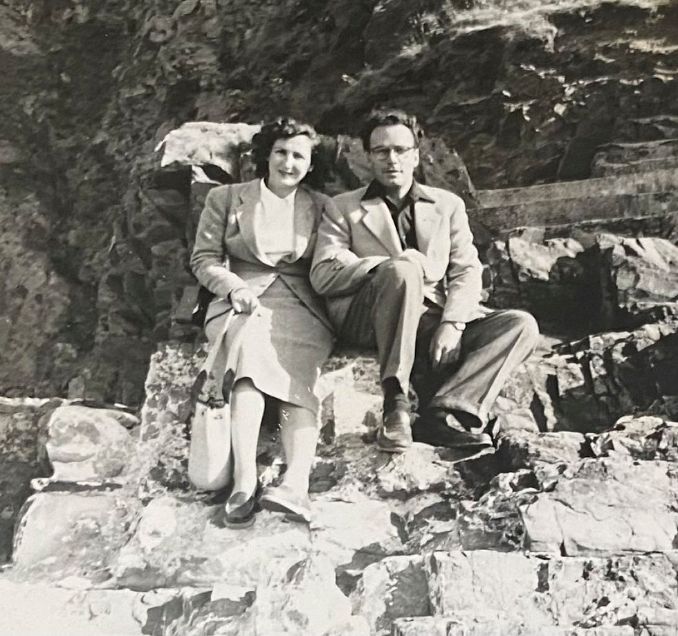 My newlywed parents in England in 1949