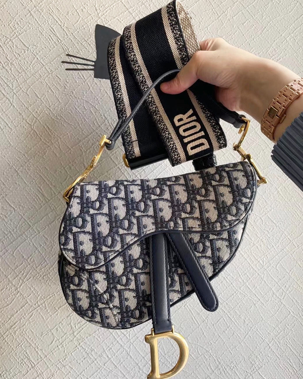 DIOR OBLIQUE SADDLE BAG S SIZE