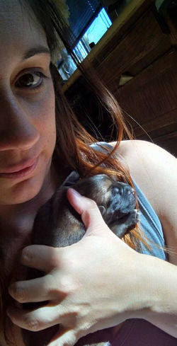 Cordelia and me 1 day old
