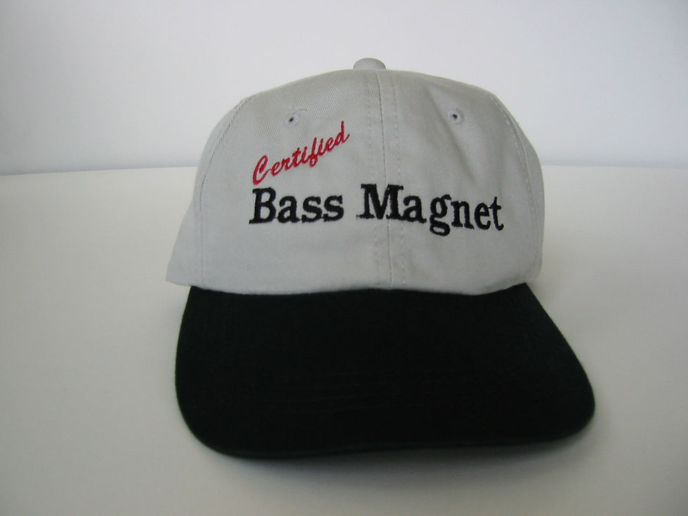 Beige washed denim with black bill. Adjustable fit.