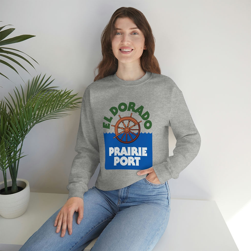 Thumbnail: Retro Prairie Port Unisex Crewneck Sweatshirt
