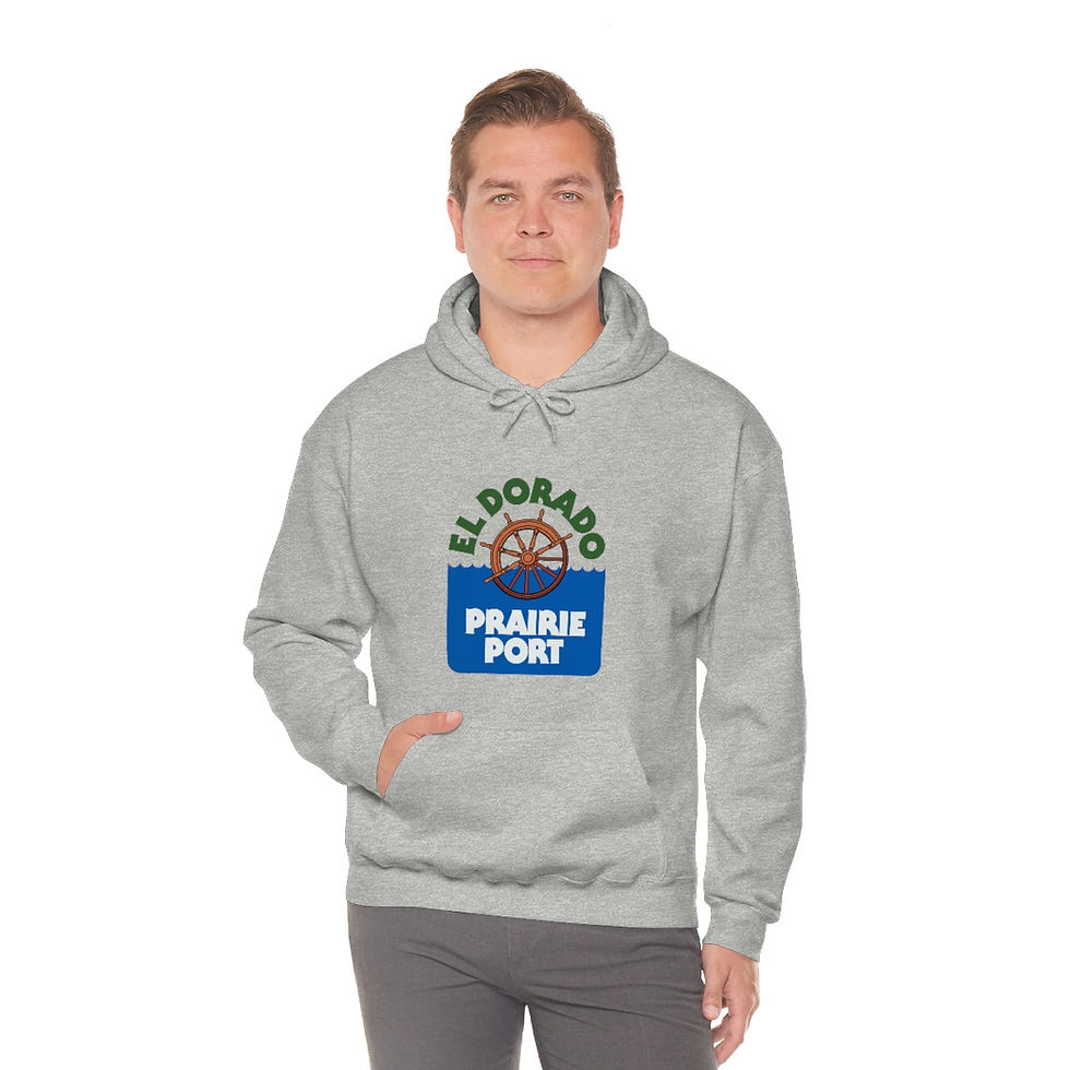 Thumbnail: Retro Prairie Port Unisex Hooded Sweatshirt