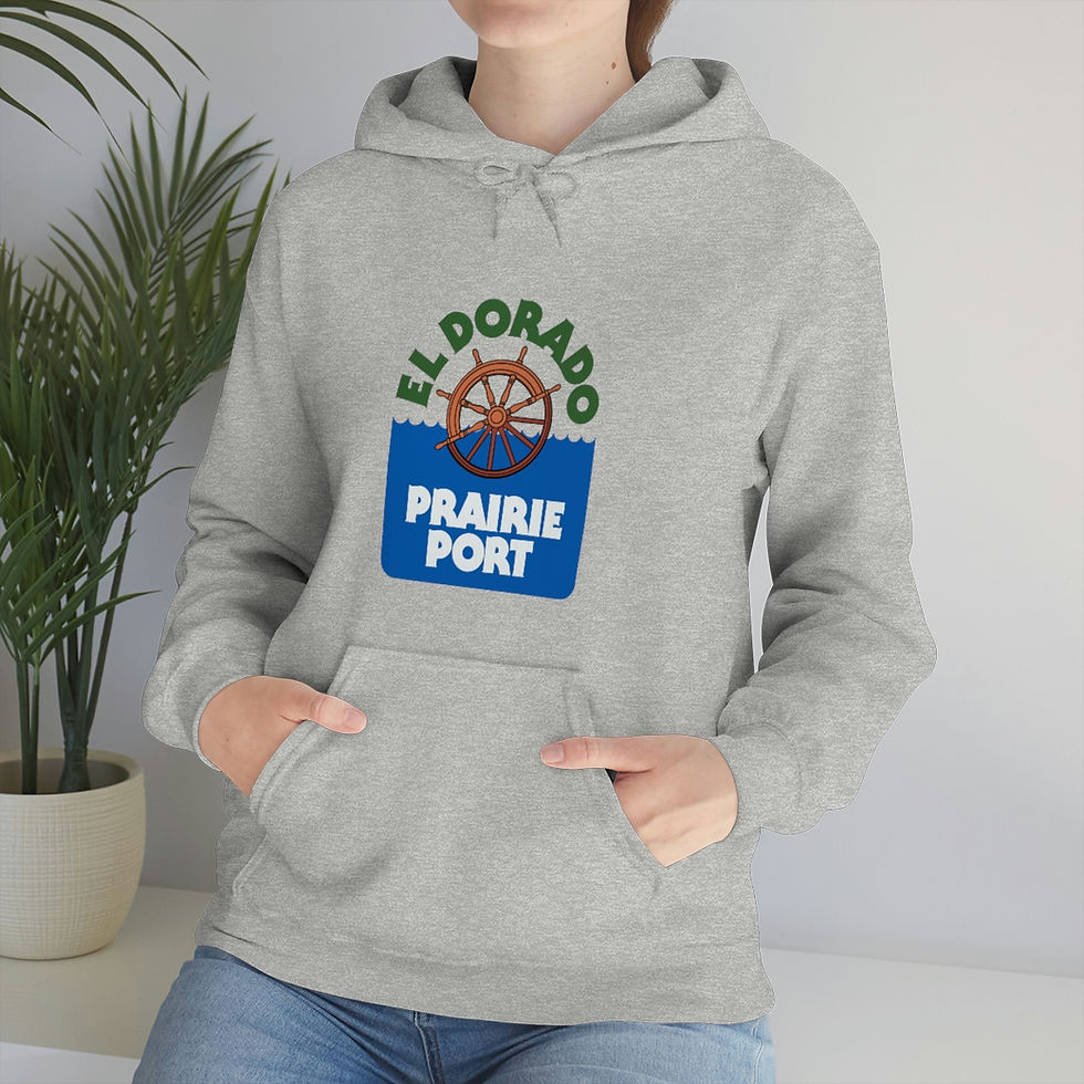 Thumbnail: Retro Prairie Port Unisex Hooded Sweatshirt