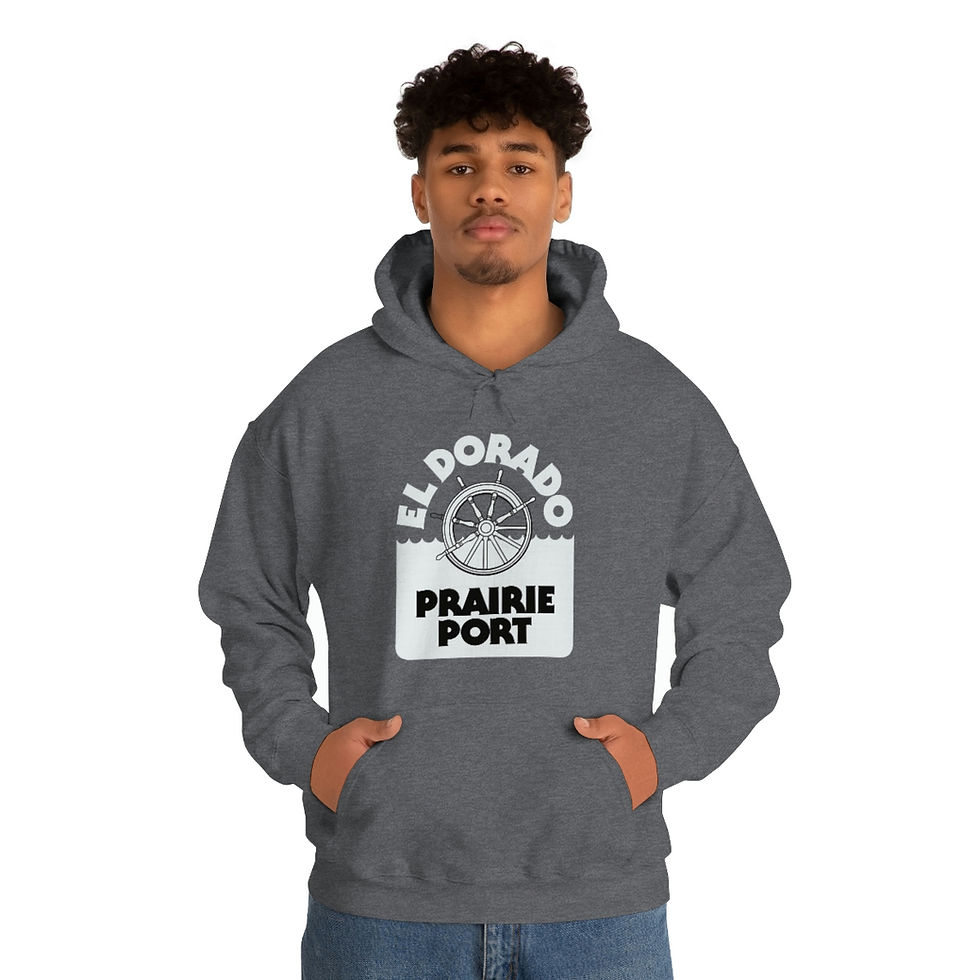 Thumbnail: Retro Prairie Port Unisex Hooded Sweatshirt