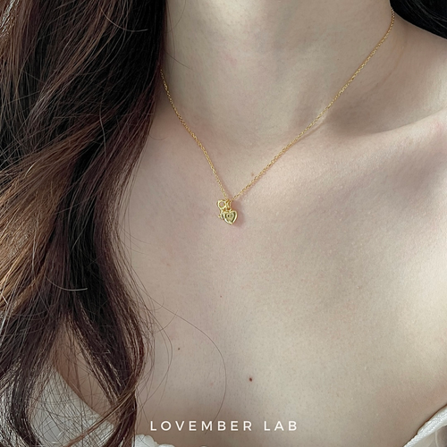 Calista Heart Key Necklace (Silver/Gold) Lovember Lab