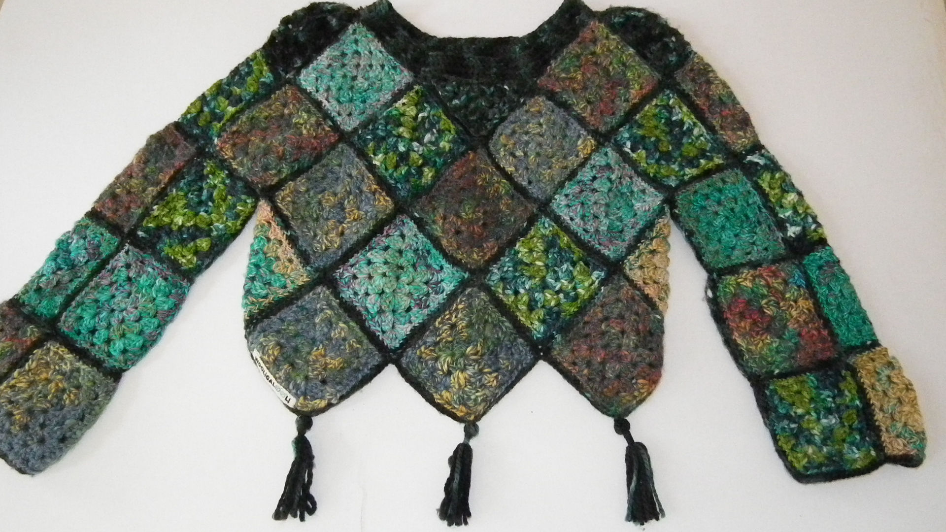 Block pull-over merino wool